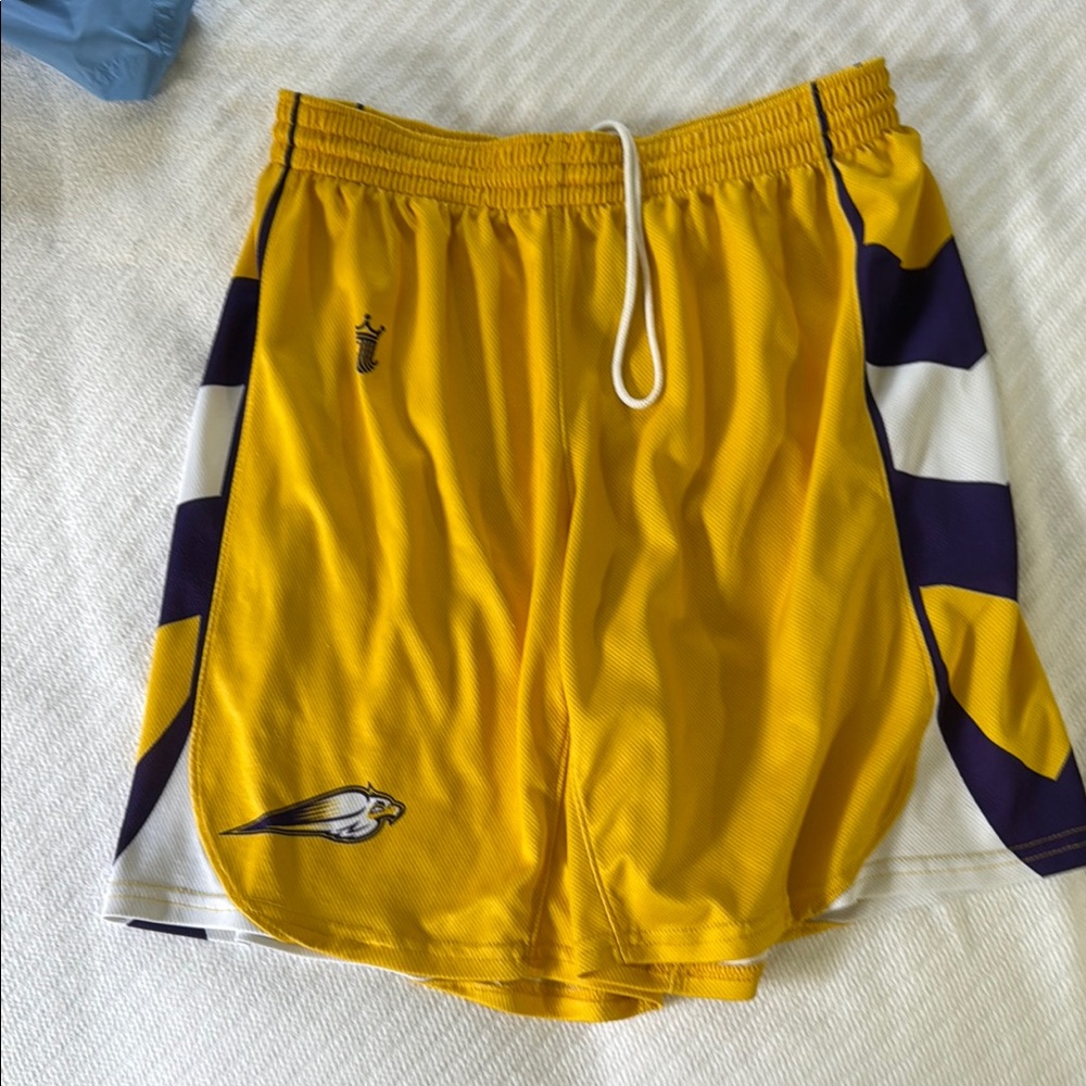 Vintage Nazareth College/University Yellow Lacrosse Shorts